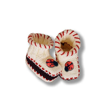Ladybug Baby Beanie Cap and Booties
