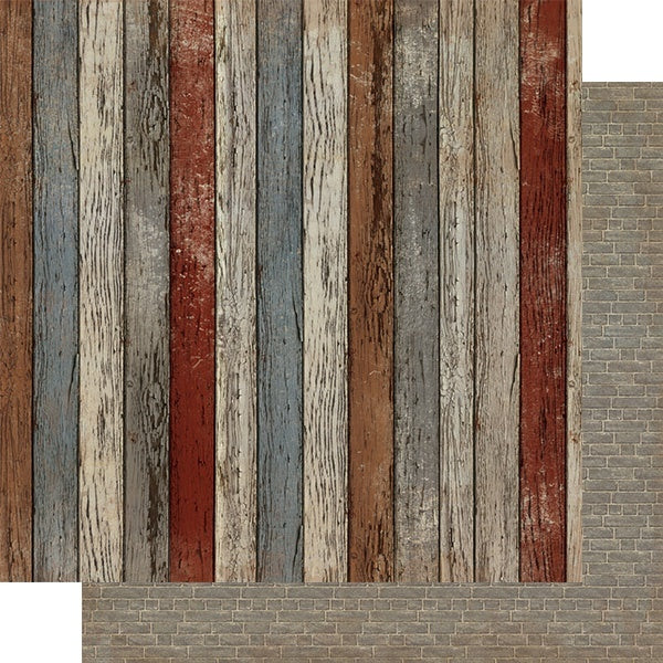 Authentique Paper Mister Double-Sided Cardstock 12"X12" - #4 Wood Planks