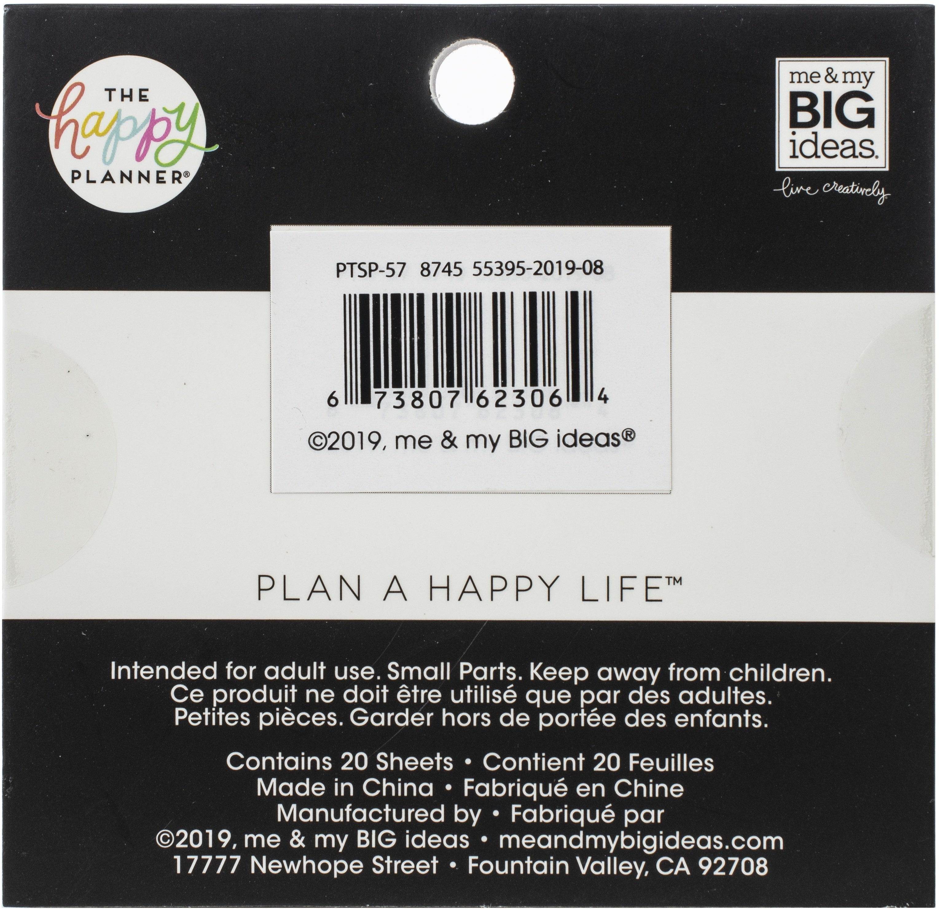 Happy Planner Tiny Sticker Pad - Wellness, 34/Pkg