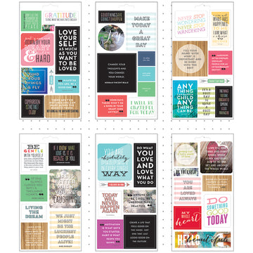 Pocket Pages Clear Stickers 6/Pkg - Love Yourself