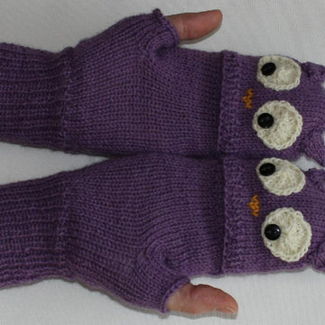 Twit twoo: Owl flip top mitts