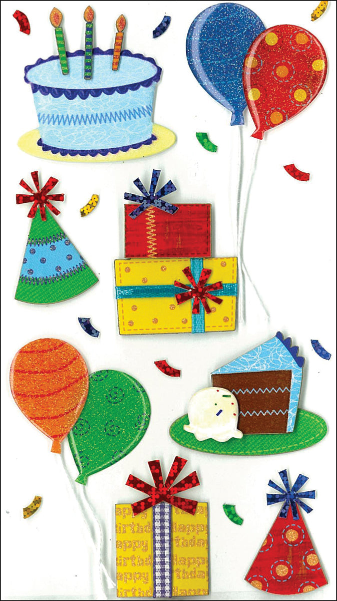 Jolee's Le Grande Dimensional Stickers - Birthday Celebration