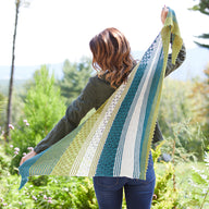 Lace Colorwork Shawl in Valley Yarns Huntington - 828 - Downloadable PDF
