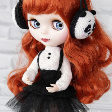 Music Panda outfit for Blythe doll