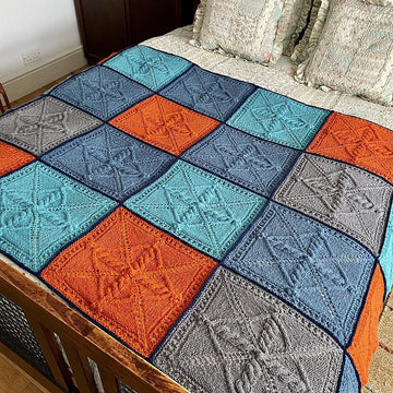 Cabled Patchwork Afghan