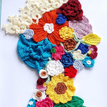 Queen Floral applique crochet pattern