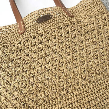 Helana raffia tote bag