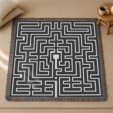 Maze Blanket Labyrinth Throw Tangle Path Toddler C2C CROCHET PATTERN