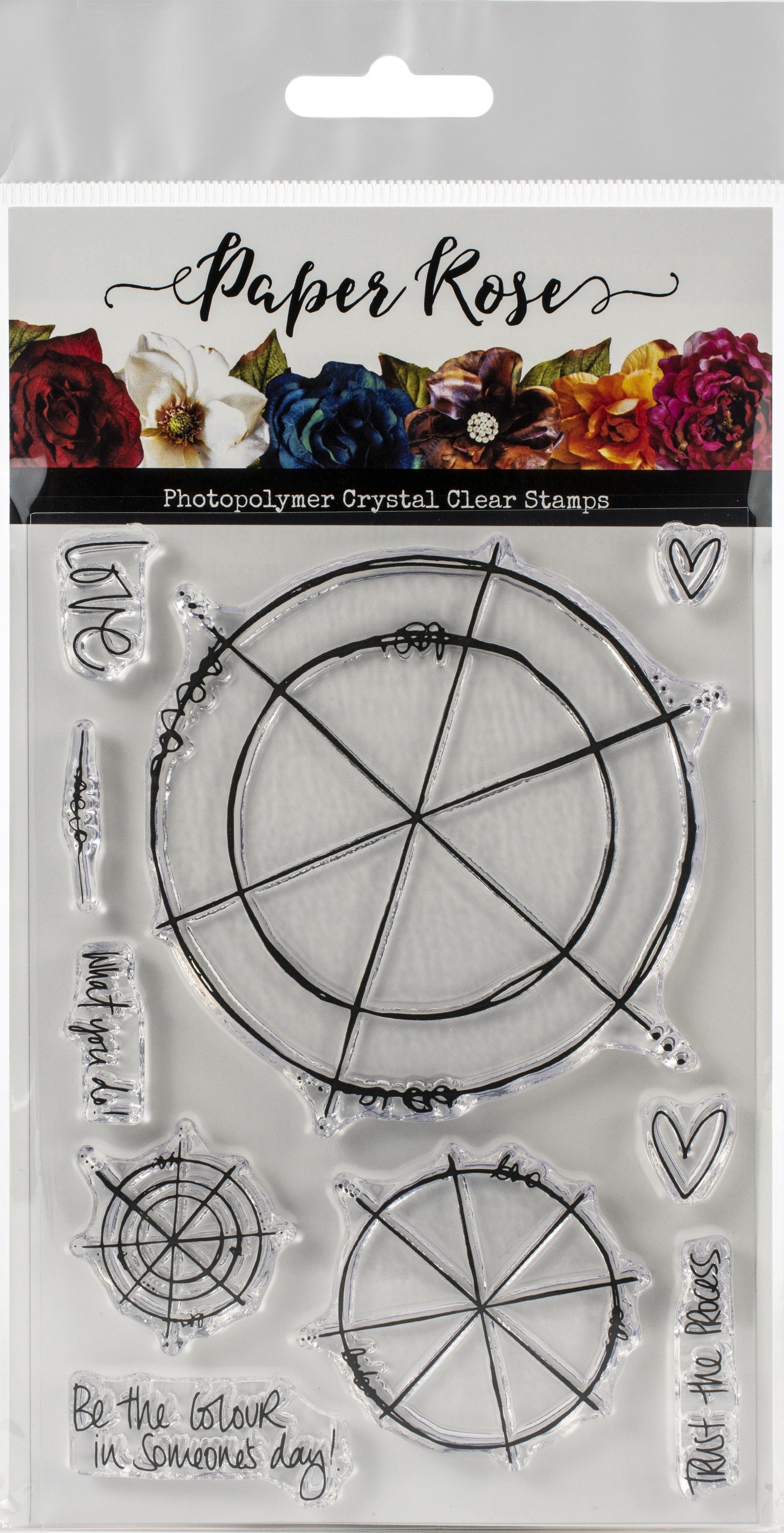 Paper Rose Clear Stamps 4"X6" - Colour Wheel Love
