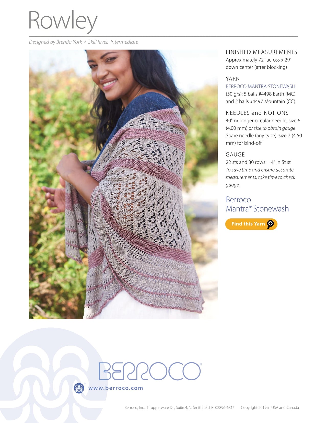 Berroco Rowley PDF