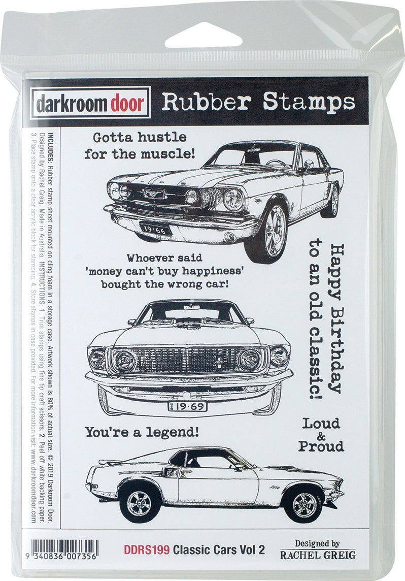 Darkroom Door Cling Stamps 7"X5" - Classic Cars Vol 2