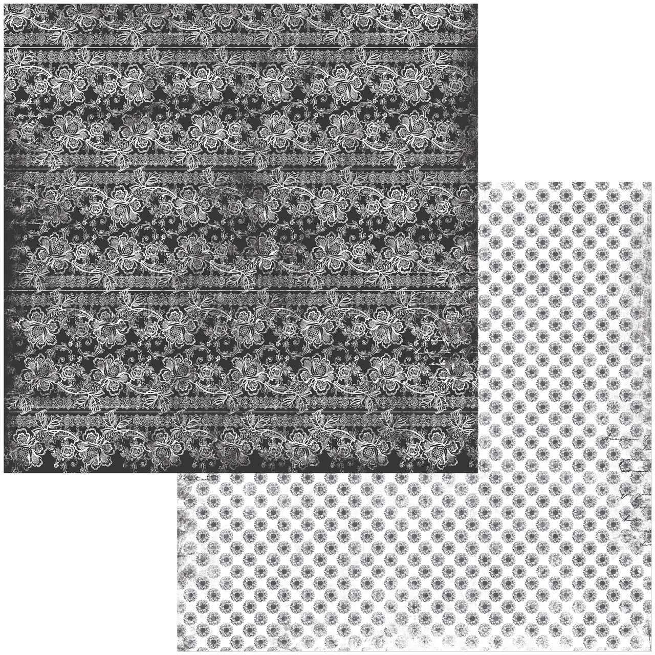 American Crafts Tuxedos & Tiaras Double-Sided Cardstock 12"X12" 25/Pkg - Lace