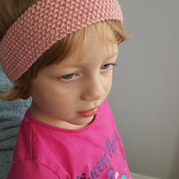 Salmon Pink Flowered Headband