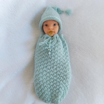 Sleep Cocoon and Cap for 9 Inch Dolls