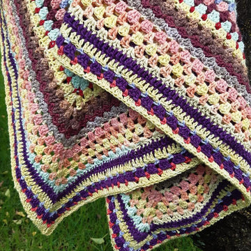 Quick Work  Scrap Yarn Crochet Baby Blanket
