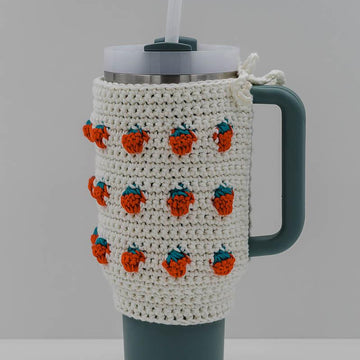 Strawberry Crochet Stanley Quencher Cover