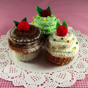 Meringue Cherry Cupcake Pincushion