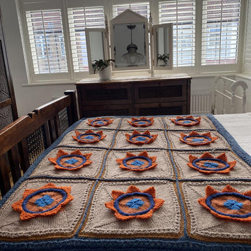 Lotus Patchwork Afghan