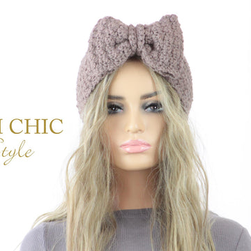 Cecilia Crochet Bow Headband #818