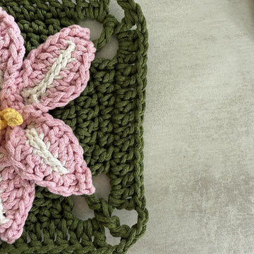 Amaryllis Belladonna Flower Granny Square