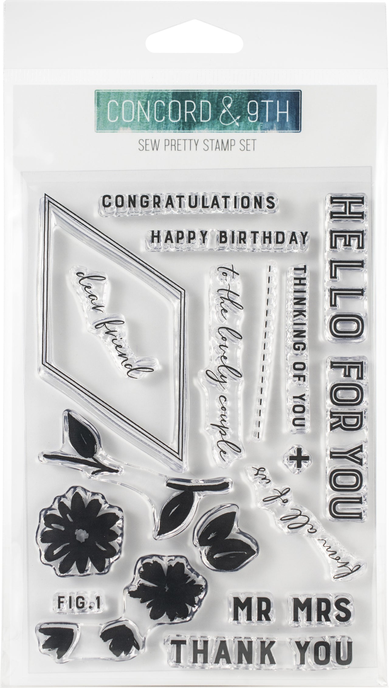 Concord & 9th Clear Stamps 4"X6" - Sew Pretty
