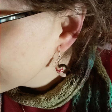 Dainty Dirigible Plum Earrings