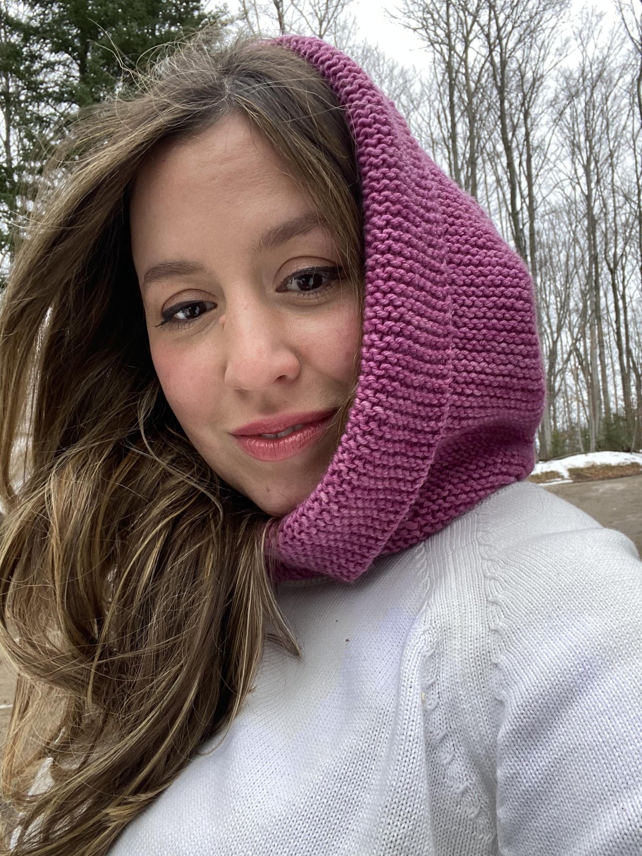 Raspberry Sorbet Knit Balaclava