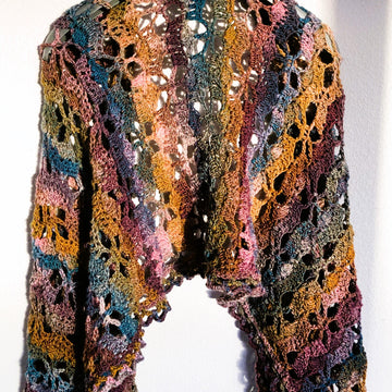 Hibiscus Rose Shawl Wrap Crochet Pattern