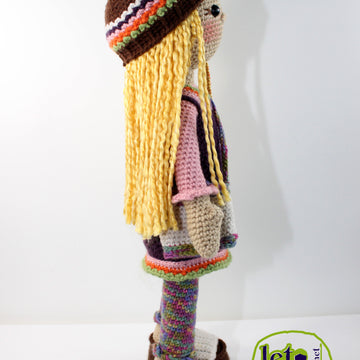 Crochet Doll Pattern, Amigurumi doll pattern, Large doll, 21"/53cm, Gabi