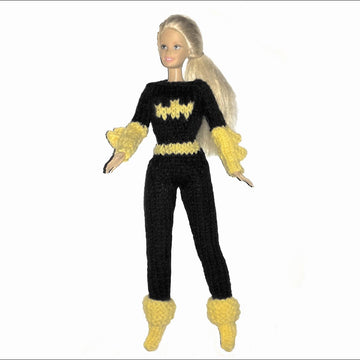 Batgirl Barbie costume, 11" -12" doll