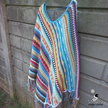 Crochet Poncho Pattern Shabby Chic Bohemian styled poncho pattern for men and women.