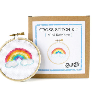 The Stranded Stitch Mini Rainbow Cross Stitch Kit - 3 inches