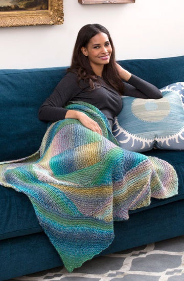 Spiral Knit Lapghan in Red Heart Boutique Treasure - LW3906
