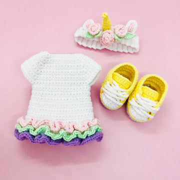 Amigurumi doll pattern, Crochet doll pattern, Unicorn outfit
