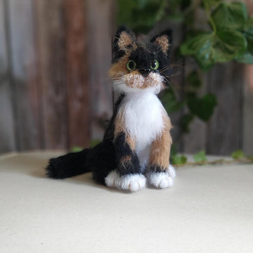 Amigurumi Realistic tricolor Calico Cat, Tuxedo cat