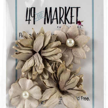 49 And Market Flower Mini Series 01 5/Pkg - Mushroom