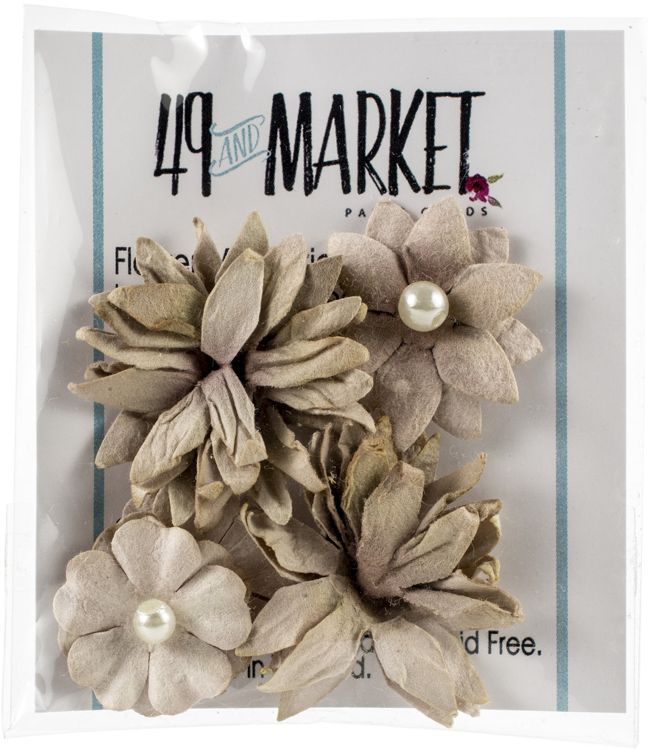 49 And Market Flower Mini Series 01 5/Pkg - Mushroom