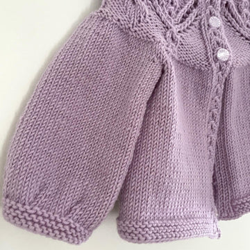Lace Yoke Baby Cardigan