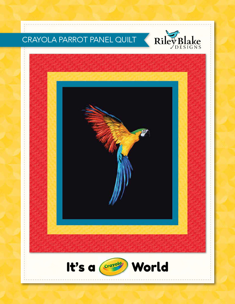 Riley Blake Crayola Parrot Panel Quilt - Downloadable PDF