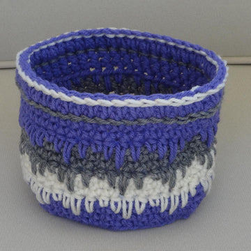 Spiked Stitch Small Basket