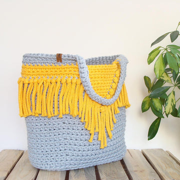 Fringe Basket Bag
