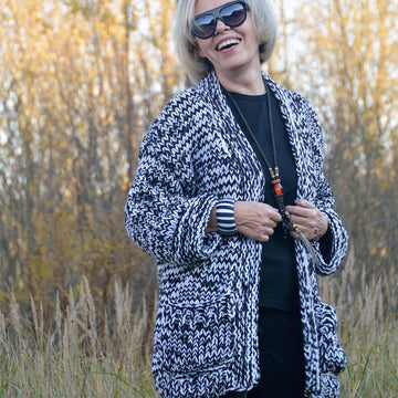 Black-White Cardigan