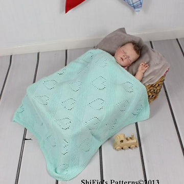 Heart Blanket Knitting Pattern #131