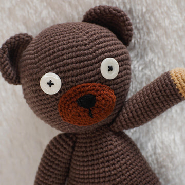 Mr Bean teddy bear crochet doll amigurumi pattern