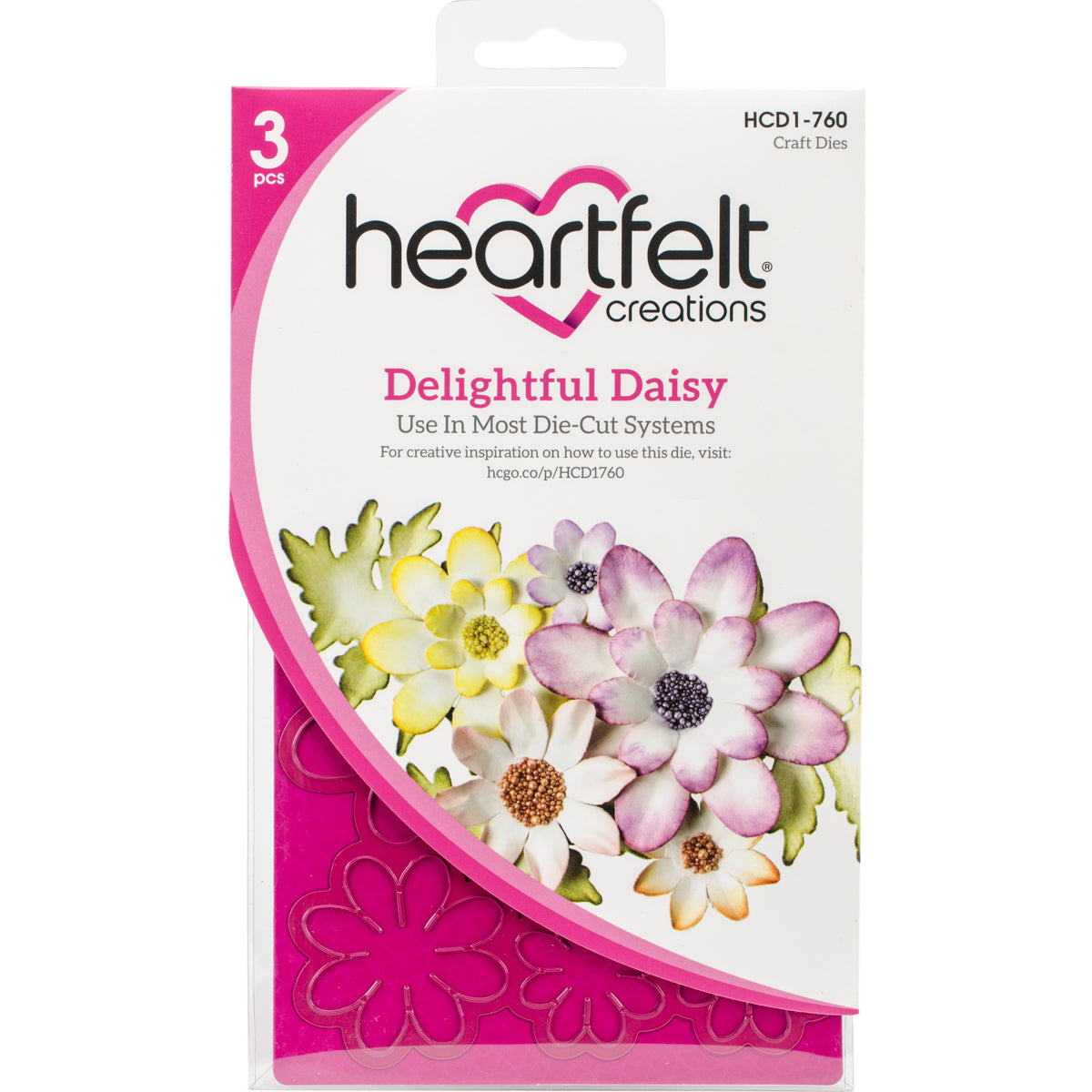 Heartfelt Creations Cut & Emboss Dies - Delightful Daisy 1" To 4.25"