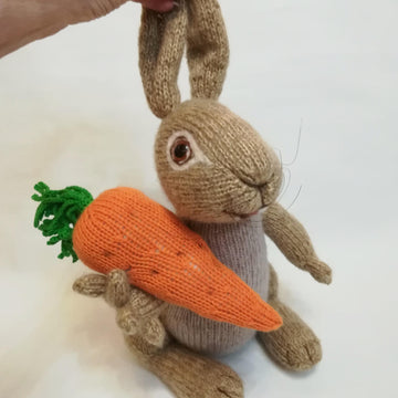 Peter Rabbit, Toy Knitting Pattern for Kids  Downloadable PDF, English
