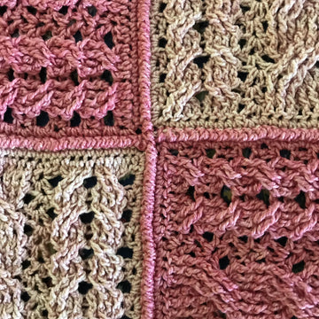 Wheat Cabled Heirloom Baby Blanket