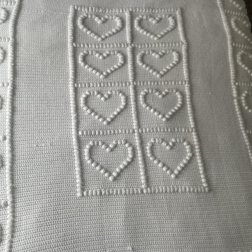 Not a Granny Square Bobble Heart Blanket