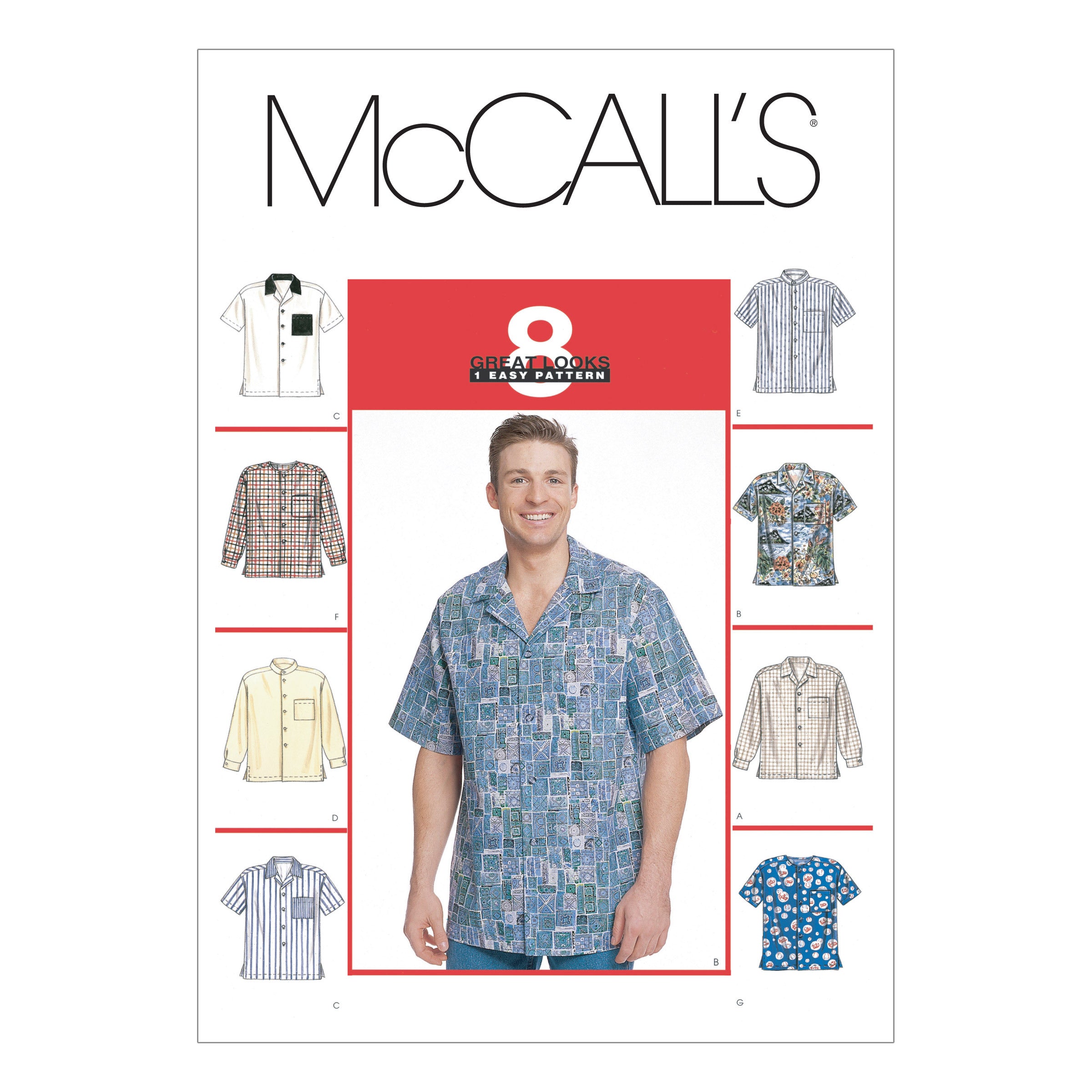 McCall's Men's Shirts M2149 - Sewing Pattern