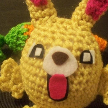 Happy Bunny with Fuzzy top